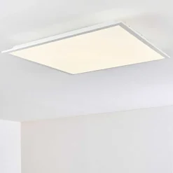 Plafonnier Antria Led Blanc, 1 Lumiere, Telecommandes, Changeur De Couleurs