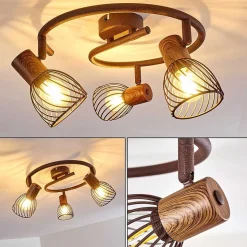 Plafonnier Arjen Rouille, 3 Lumieres