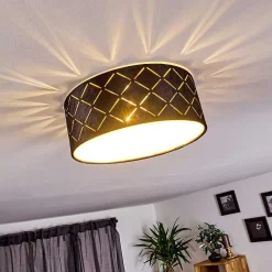 Plafonnier Arnoya Cuivre, Noir, 1 Lumiere