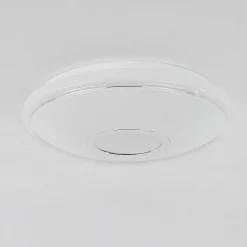 Plafonnier Auxerre Led Blanc, 2 Lumieres, Telecommandes, Changeur De Couleurs