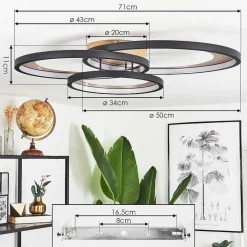 Plafonnier Baiyin Led Or, 1 Lumiere