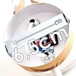 Plafonnier Banjul Bois Clair, Blanc, 2 Lumieres