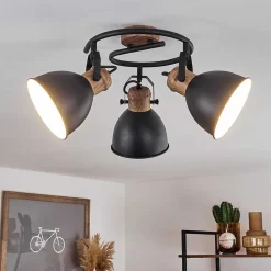 Plafonnier Banjul Noir, 3 Lumieres