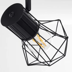 Plafonnier Bardhaman Noir, 3 Lumieres