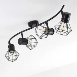 Plafonnier Bardhaman Noir, 4 Lumieres