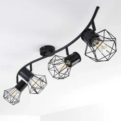 Plafonnier Bardhaman Noir, 4 Lumieres