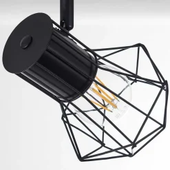 Plafonnier Bardhaman Noir, 4 Lumieres