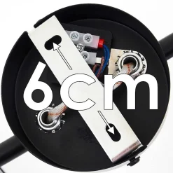 Plafonnier Bardhaman Noir, 2 Lumieres