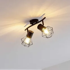 Plafonnier Bardhaman Noir, 2 Lumieres