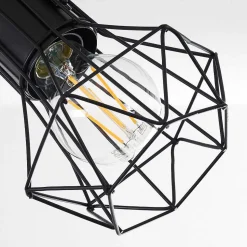 Plafonnier Bardhaman Noir, 2 Lumieres