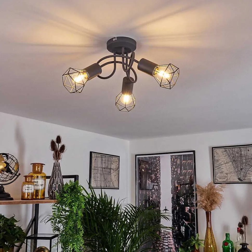 Plafonnier Baripada Gris, 3 Lumieres