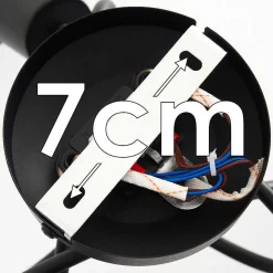 Plafonnier Baripada Noir, 3 Lumieres