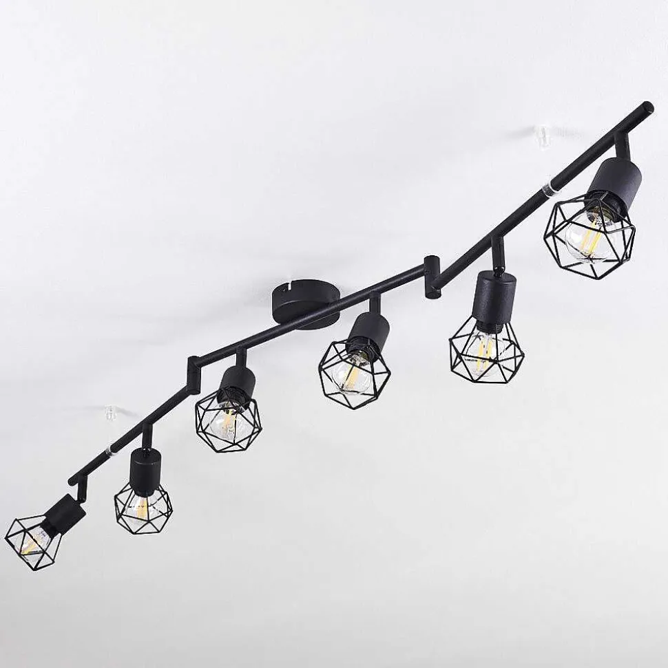 Plafonnier Baripada Noir, 6 Lumieres