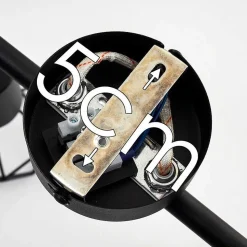 Plafonnier Baripada Noir, 4 Lumieres