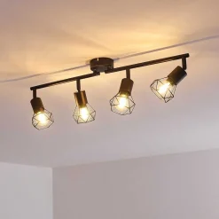 Plafonnier Baripada Noir, 4 Lumieres