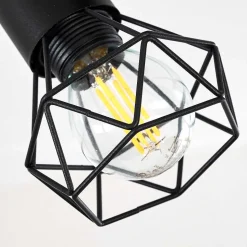 Plafonnier Baripada Noir, 2 Lumieres