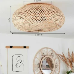 Plafonnier Bauro Laiton, 3 Lumieres