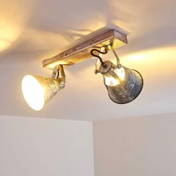 Plafonnier Berkeley Or, Blanc, 2 Lumieres