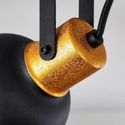 Plafonnier Blackburn Noir Dore, 4 Lumieres