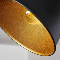 Plafonnier Blackburn Noir Dore, 4 Lumieres