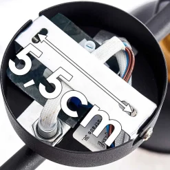 Plafonnier Blackburn Noir Dore, 4 Lumieres