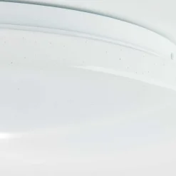 Plafonnier Brilliant Heddy Led Blanc, 1 Lumiere, Telecommandes, Changeur De Couleurs