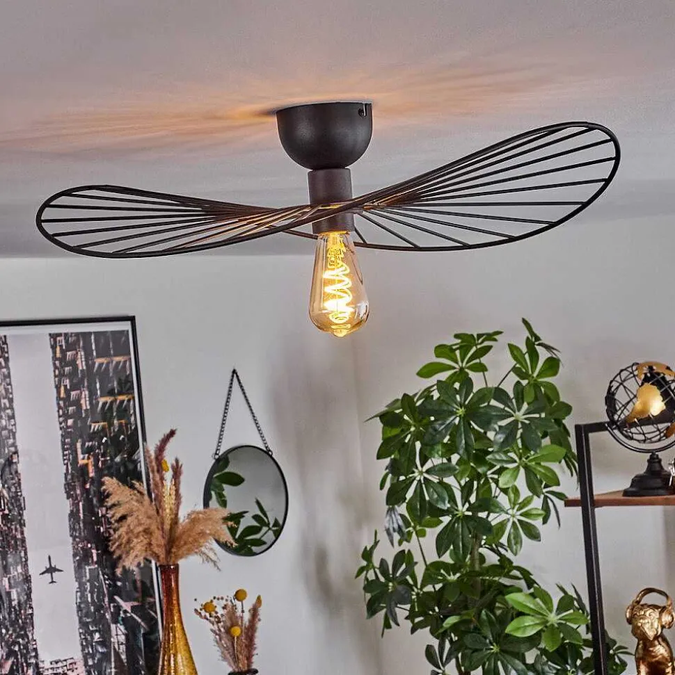 Plafonnier Cacor Noir, 1 Lumiere