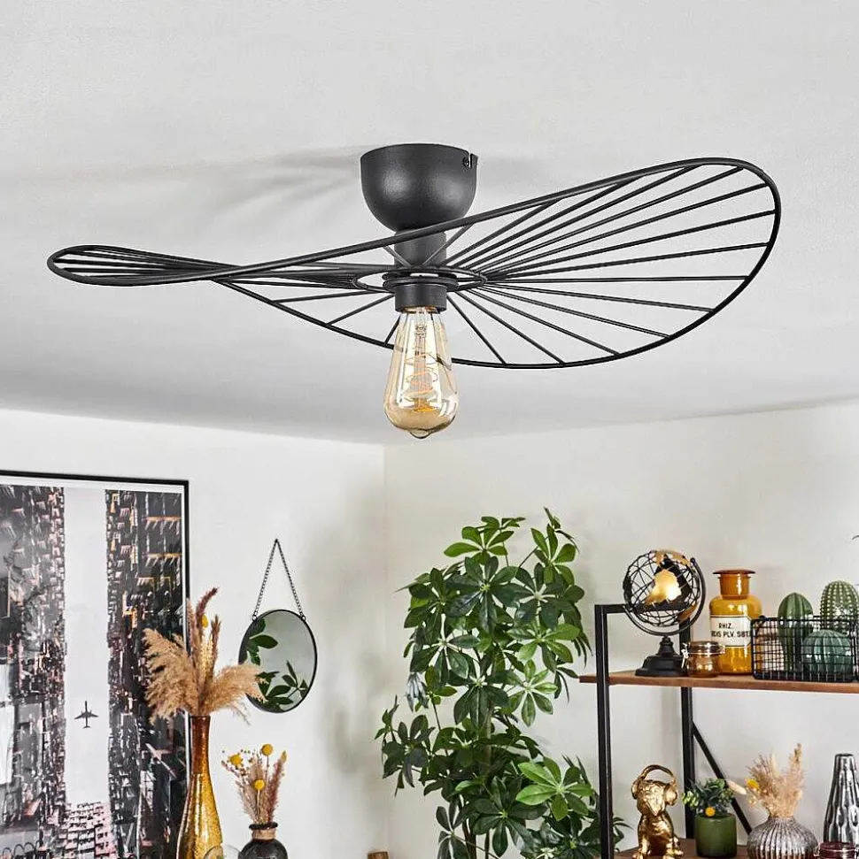 Plafonnier Cacor Noir, 1 Lumiere