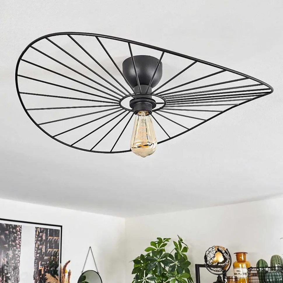 Plafonnier Cacor Noir, 1 Lumiere