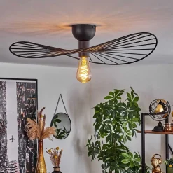 Plafonnier Cacor Noir, 1 Lumiere