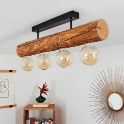 Plafonnier Canedo Noir, 4 Lumieres