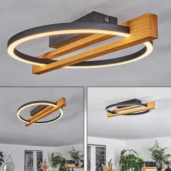 Plafonnier Carcano Led Ecru, Noir, 1 Lumiere