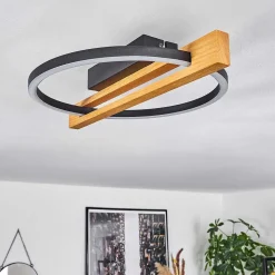 Plafonnier Carcano Led Ecru, Noir, 1 Lumiere