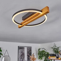 Plafonnier Carcano Led Ecru, Noir, 1 Lumiere