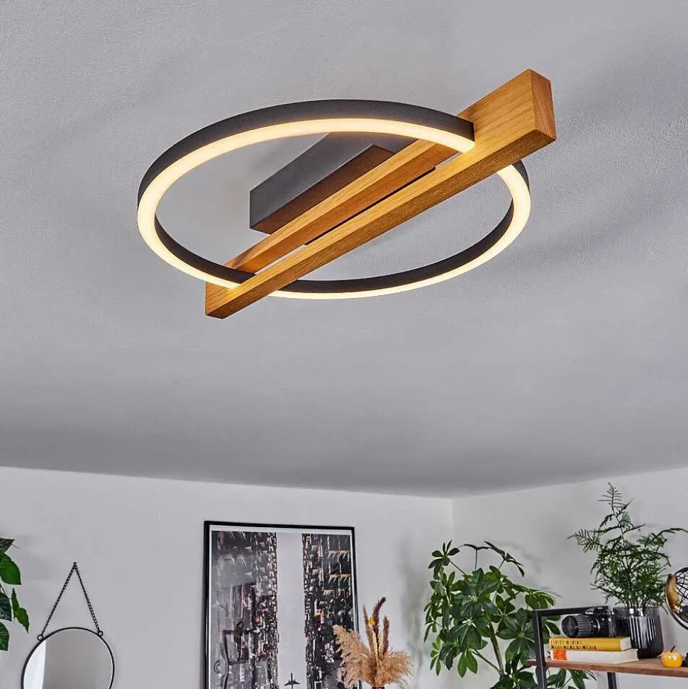 Plafonnier Carcano Led Ecru, Noir, 1 Lumiere