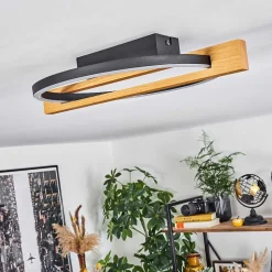 Plafonnier Carcano Led Ecru, Noir, 1 Lumiere