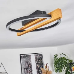 Plafonnier Carcano Led Ecru, Noir, 1 Lumiere