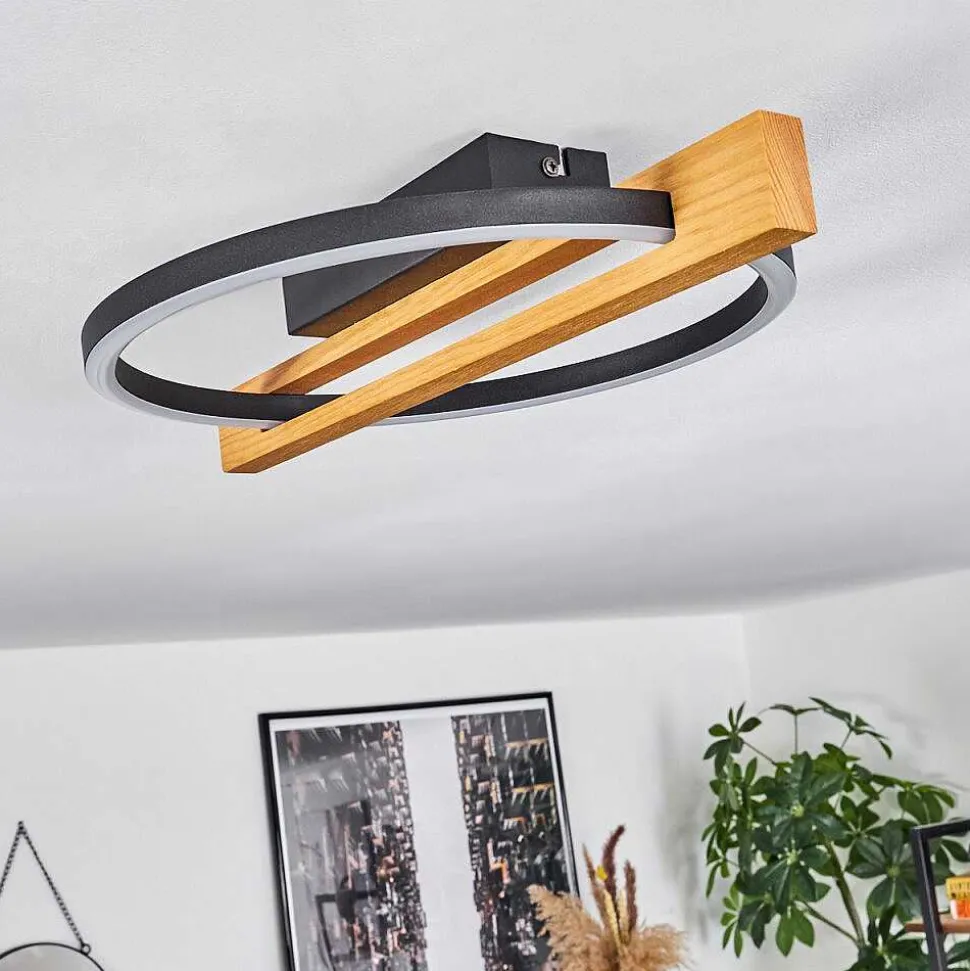 Plafonnier Carcano Led Ecru, Noir, 1 Lumiere