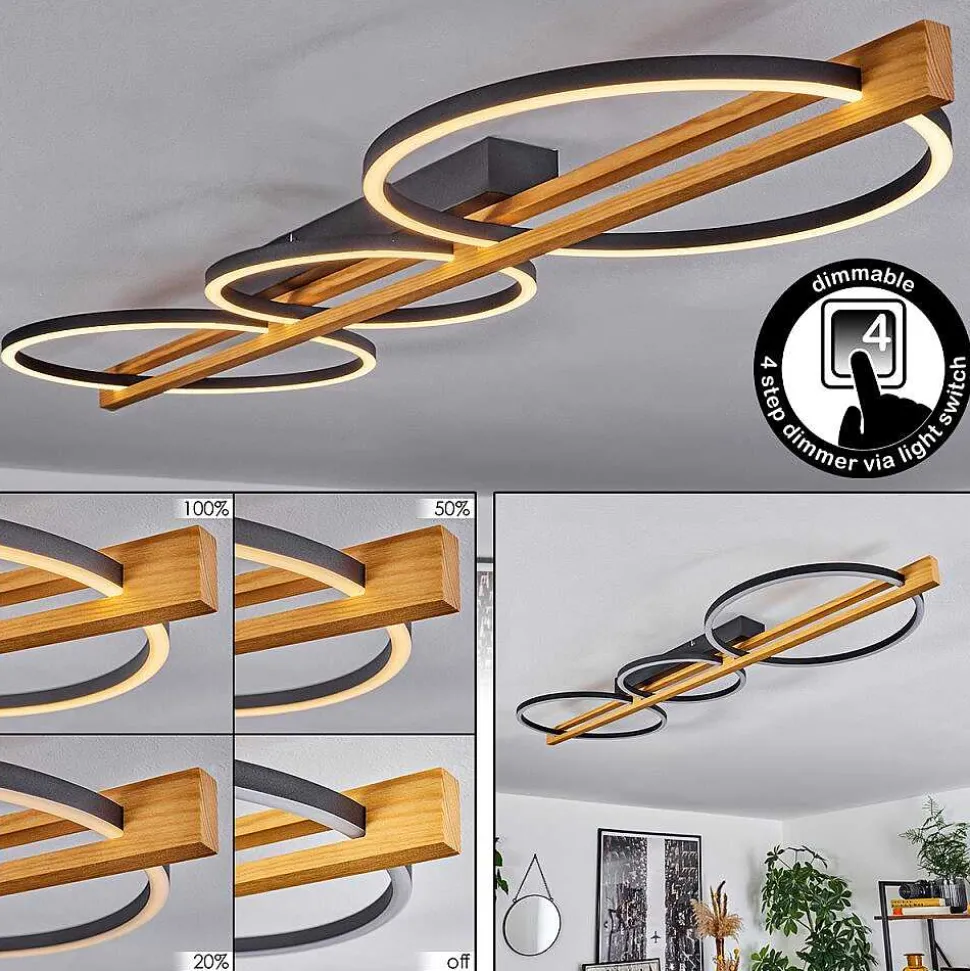 Plafonnier Carcano Led Noir, 3 Lumieres