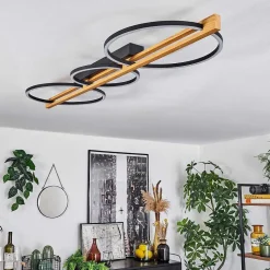 Plafonnier Carcano Led Noir, 3 Lumieres