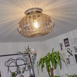 Plafonnier Chapal Nickel Mat, 1 Lumiere