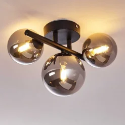 Plafonnier Chariton Noir, 3 Lumieres