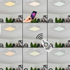 Plafonnier Crum Led Blanc, 1 Lumiere, Telecommandes