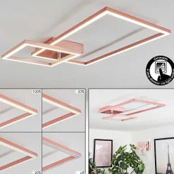 Plafonnier Doyon Led Or, Rose, 1 Lumiere