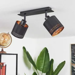 Plafonnier Ecuador Noir, 2 Lumieres