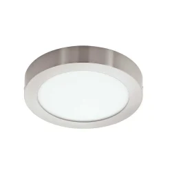Plafonnier Eglo Fueva-C Led Nickel Mat, 1 Lumiere, Changeur De Couleurs
