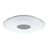 Plafonnier Eglo Lanciano-Z Led Transparent, Blanc, 4 Lumieres, Changeur De Couleurs