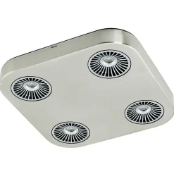 Plafonnier Eglo Montale Led Nickel Mat, 4 Lumieres