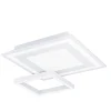 Plafonnier Eglo Savatarila-Z Led Blanc, 8 Lumieres, Changeur De Couleurs