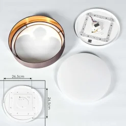 Plafonnier Elsa Led Blanc, 1 Lumiere